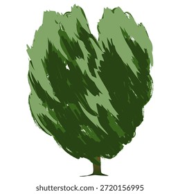 "Canopy en forma de corazón" para simbolizar la profunda conexión entre la humanidad y el medio ambiente. Representa el amor ecológico, la sostenibilidad y la vitalidad, lo que lo hace ideal para conceptos relacionados con la protección del medio ambiente, el bienestar y las iniciativas de "Corazón Verde". La textura suave y pictórica agrega una sensación cálida y acogedora.