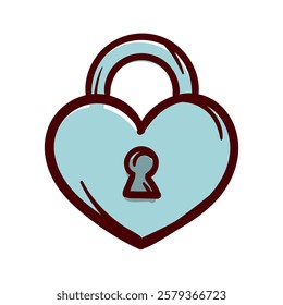 A heart-shaped castle. Vector illustration isolated on white background. Editable element for a postcard, poster, banner