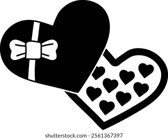 A heart-shaped chocolate box, perfect for romantic celebrations