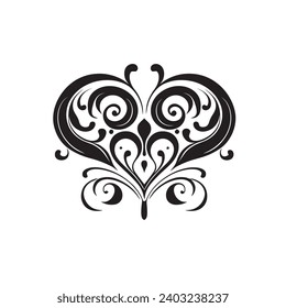 Heart-shaped composition symbolized love. St. Valentine's day frames and vignette elements.