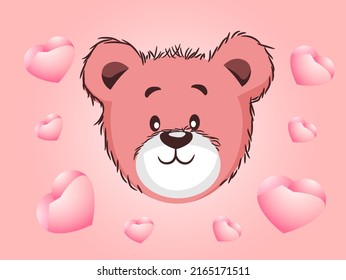 Un lindo caricaturista en forma de corazón con fondo y varios gráficos como vector irrompible.