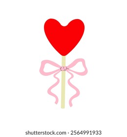 Heart-shaped decoration with pink ribbon perfect for celebrations or special occasions