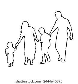  A heart-shaped design featuring silhouettes of family members within, representing love, affection, and the strong bonds that tie families together.
