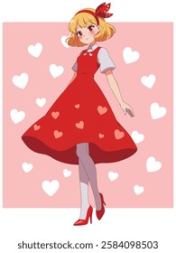 Heart-Shaped Dress illustration design art