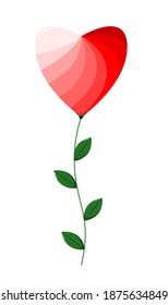 Heart-shaped flower for Valentine's day