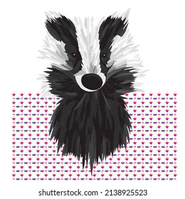 the heart-shaped fox pattern vectorial drawing pattern is designed for t-shirts on a white background.eps