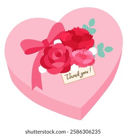 Heart-shaped gift box for Mother's Day and Valentine's Day