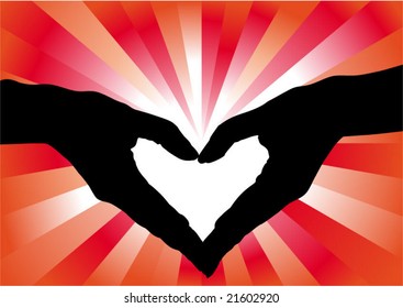 heart-shaped hands spark