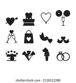 Heart-shaped, heart-to-heart vector illustration icon