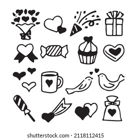 Heart-shaped, heart-to-heart vector illustration icon