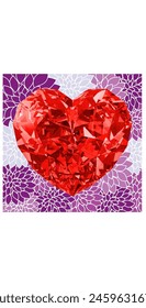 A heart-shaped illustration conveying love and emotion