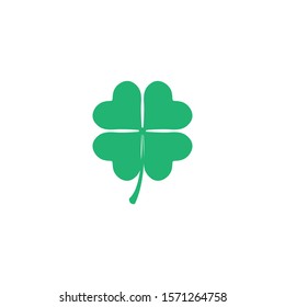 Heart-shaped leaves with clover vector symbol illustration
