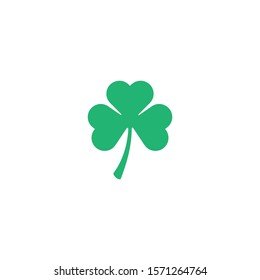 Heart-shaped leaves with clover vector symbol illustration