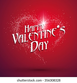 Heart-shaped light dots, Valentine's Day greeting cards available.