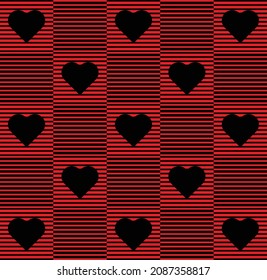Heart-shaped lines that create an illusion