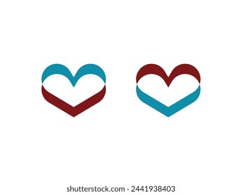 A heart-shaped logo that can be used for all kinds of products or brands