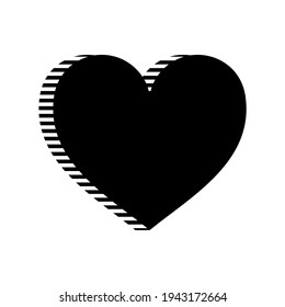 Heart-Shaped. Love Icon Symbol for Pictogram, App, Website, Logo or Graphic Design Element. Vector Illustration