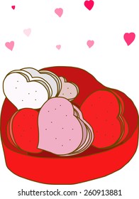 Heart-shaped macarons