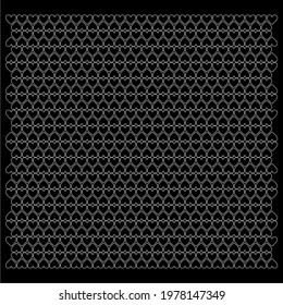Heart-Shaped Motifs Pattern. Decoration for Interior, Exterior, Carpet, Textile, Garment, Cloth, Silk, Tile, Plastic, Paper, Wrapping, Wallpaper, Pillow, Sofa, Background, Ect. Vector Illustration