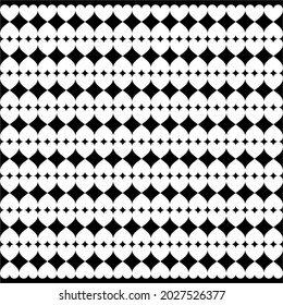 Heart-Shaped Motifs Pattern. Decoration for Interior, Exterior, Carpet, Textile, Garment, Cloth, Silk, Tile, Plastic, Paper, Wrapping, Wallpaper, Pillow, Sofa, Background, Ect. Vector Illustration