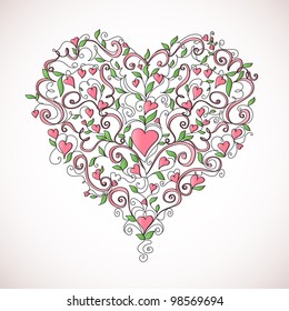 Heart-shaped ornament