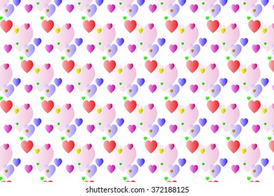 Heart-shaped pattern design background colors.