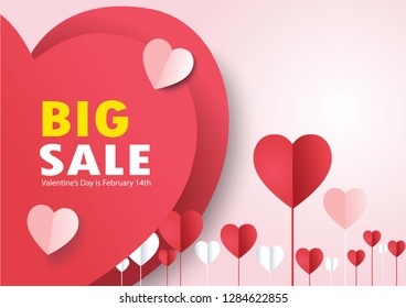Heart-shaped price tag on Valentines Day