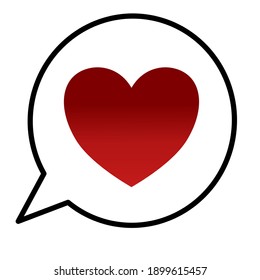 Heart-shaped quotation marks vector illustration