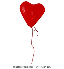 Heart-shaped red balloon illustration. Perfect for many events, like a wedding, Mother's Day or Valentine's Day. Can be used on websites, social networks, stationery or printed.