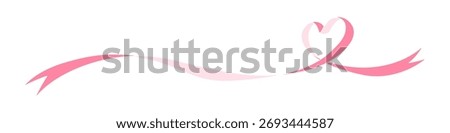 Heart-shaped ribbon, decoration material, border