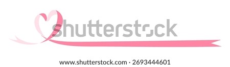 Heart-shaped ribbon, decoration material, border