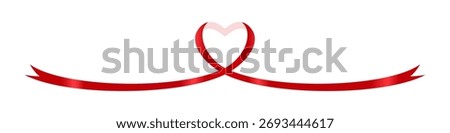 Heart-shaped ribbon, decoration material, border