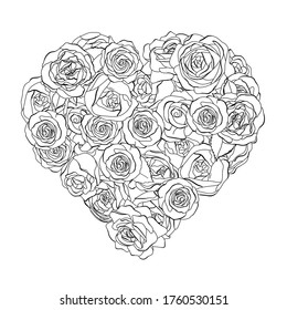 31,848 Black And White Rose Flowers Outline Images, Stock Photos ...