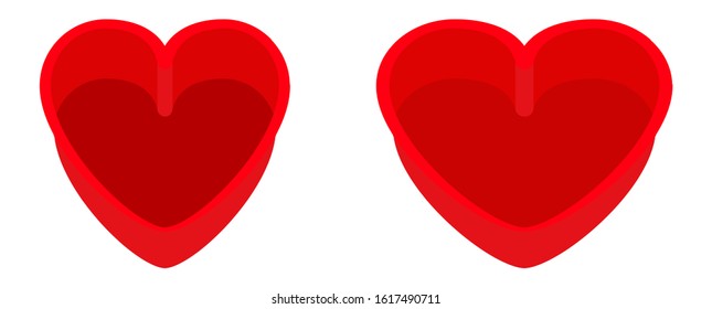heart-shaped silicone mold. vector illustration