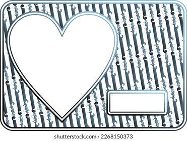 A heart-shaped Tosca blue greeting card can be used for birthday greetings or anything else