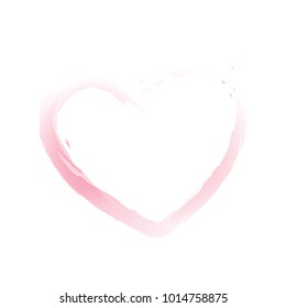Heart-shaped vector isolated on white background.