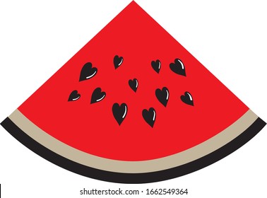 Heart-shaped watermelon seeds, watermelon as an elixir of love

