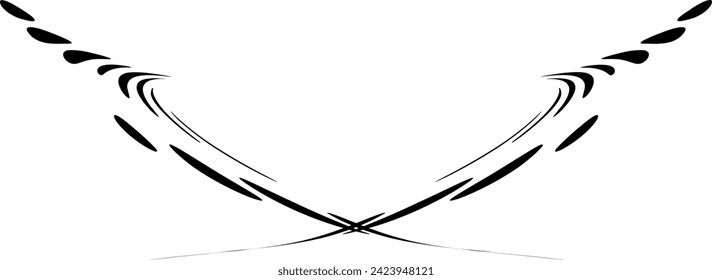 Heart-shaped winged frame made of droplets, peas, dots. Vector.