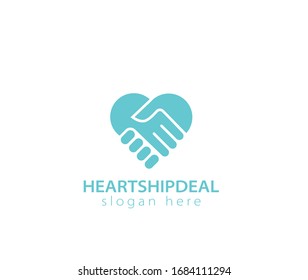 Heartship deal design logo sign