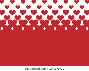 Heart-sized gradation background (red heart with white background)