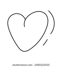 Heart.Vector illustration in doodle style