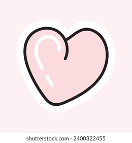Heart.Vector illustration in doodle style