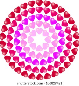 Heart.Vector illustration.A lot of hearts