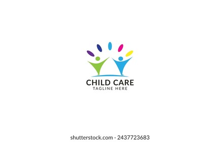 Heartwarming emblem with happy children, reflecting the love and dedication of caregivers.