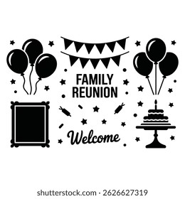 Heartwarming family reunion vector for get-togethers