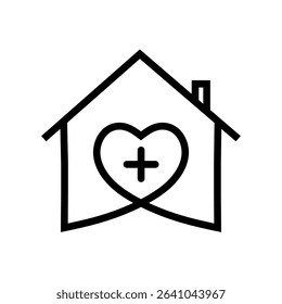 A heartwarming home symbol for healthcare and wellbeing.
