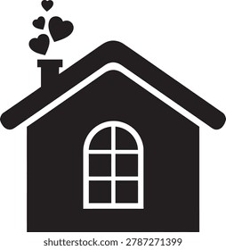 Heartwarming home vector , where love and affection emanate, symbolizing domestic bliss and family unity.