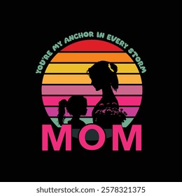 Heartwarming Mom T-Shirt Design: Celebrating Motherhood, Love, Strength with Beautiful Typography, Inspirational Quotes for Mothers . Vector illustration art design with love. Happy mothers Day.