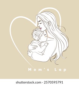 Heartwarming Mother and Baby Embrace Vector