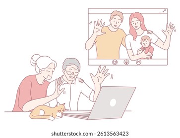 A heartwarming online virtual gathering that beautifully captures the joy and connection shared across generations